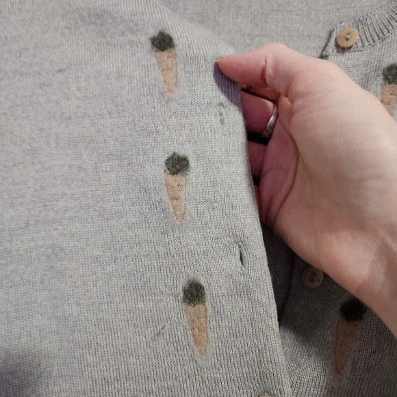 JS‎ Korean brand wool knit cardigan sweater with carrots - Picture 9 of 10